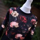 Sukienka Adela w kwiaty z dresówki - oversize S/M z kieszeniami