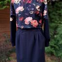 Sukienka Adela w kwiaty z dresówki - oversize S/M z kieszeniami