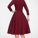 Sukienka FLER Total Midi Bordo