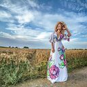 Magdalena Maxi Flower - suknia ślubna maxi w kwiaty