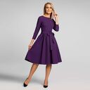 SUKIENKA MARIE 3/4 MIDI FIOLET
