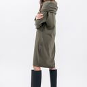 Sukienka Nana Khaki oversize z kominem 3w1 i kieszeniami 