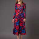 Sukienka basic Sara Flower Power w kwiaty