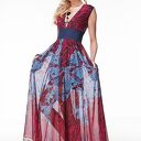 Sukienka Zuri - maxi etno boho-orient z włoskiego szyfonu