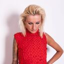 Czerwona Mini sukienka Wulkan - efektowna, niepowtarzalna i sexy