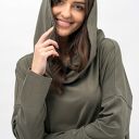 Sukienka Nana Khaki oversize z kominem 3w1 i kieszeniami 