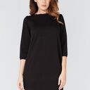 Sukienka midi z kieszeniami na biodrach T105 kolor czarny - TESSITA