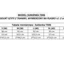 Sukienka marszczona pod biustem T306 jasnoniebieska