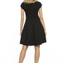 Elegancka sukienka z zakładkami, T254, czarna