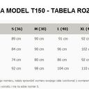 Sukienka dresowa T150 granatowa - luźny fason z rozcięciem
