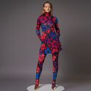 Marta Flower Power - sukienka mini z golfem na złote guziki