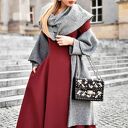 Sukienka FLER Total Midi Bordo