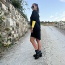 Sukienka z mankietem Piegare Yellow