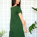 Sukienka z falbaną s/m/l/xl malachitowa