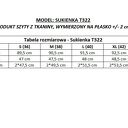 Elegancka sukienka z kontrafałdą na plecach i dekoltem V, T322, czarna
