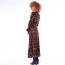 Alicia maxi - długa sukienka w panterkę boho, kopertowa i wiązana w talii