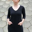 Mała czarna, sukienka bawełniania