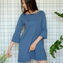 Sukienka hippi S/M L/XL jeansowa (eko)