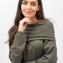 Sukienka Nana Khaki oversize z kominem 3w1 i kieszeniami 