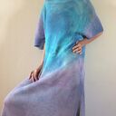 Luźna długa sukienka lniana oversize - 100% lnu (one size)