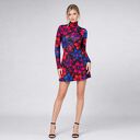 Marta Flower Power - sukienka mini z golfem