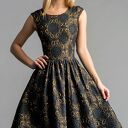 Sukienka SCARLETT (Marszczona) Midi Dolores (ciemny granat)