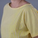 Komplet nr 3 handmade upcykling w paski - sukienka vintage zero waste