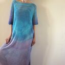 Luźna długa sukienka lniana oversize - 100% lnu (one size)