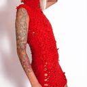 Czerwona Mini sukienka Wulkan - efektowna, niepowtarzalna i sexy