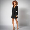 Mila Mini Black Night - elegancka czarna sukienka mini z bufkami