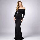 Czarna suknia maxi