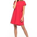 Sukienka z kontrafałdą na plecach, T261, czerwona