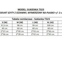 Sukienka rozkloszowana z dekoltem V, T323, szara