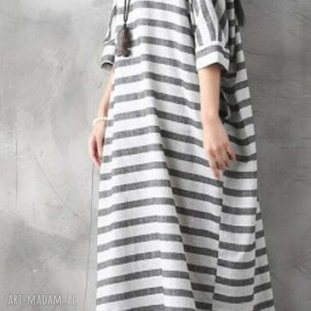 sukienka oversize w paski