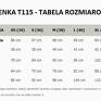 Sukienka T115 granatowy PLUS SIZE - rozkloszowana dresowka dzianina