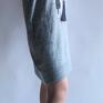 sukienki: oversize z aplikacją - długi sweter