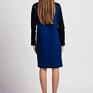 Dress with contrasting sleeves / suk108 - sukienka