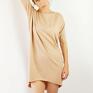 Non Compromised awangardowe sukienka nude oversize modna