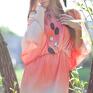 Summer tunic orange 40 42 - moda bluzka lato