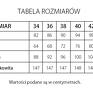 Sukienka DELIA: - dekolt płytki, łódka, długi rękaw - gumka w pasie, rozkloszowany dół z ozdobną falbaną. Elegancka