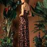 brązowe jennifer - suknia z dekoltem wodą długa sukienki maxi