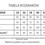 Sukienka IMAR: stójka, wycięcie przy dekolcie w kształcie łezki, długi rękaw zakończony mankietem, gumka w pasie