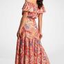 Livia Clue sukienki: aries maxi oransja - na lato hiszpanka orientalny wzór