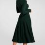 sukienka midi total shila II (sezana zieleń) ciepła rozkloszowana