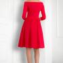 kasia miciak design sukienki: Czerwona sukienka hiszpanka - rozkloszowana