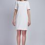 Sukienka, SUK118 ecru - biała