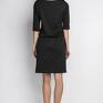 LANTI urban fashion casual klasyczna sukienka, suk129 czarny minimalizm luźna