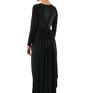 sukienki: cristina patria maxi black - asymetryczna jersey