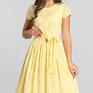 midi alina (millagros żółty) haftowana sukienka na lato
