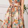Livia Clue sukienki: Bawełniana Midi KATE (Malesia) na co dzień kolorowa lato rozkloszowana